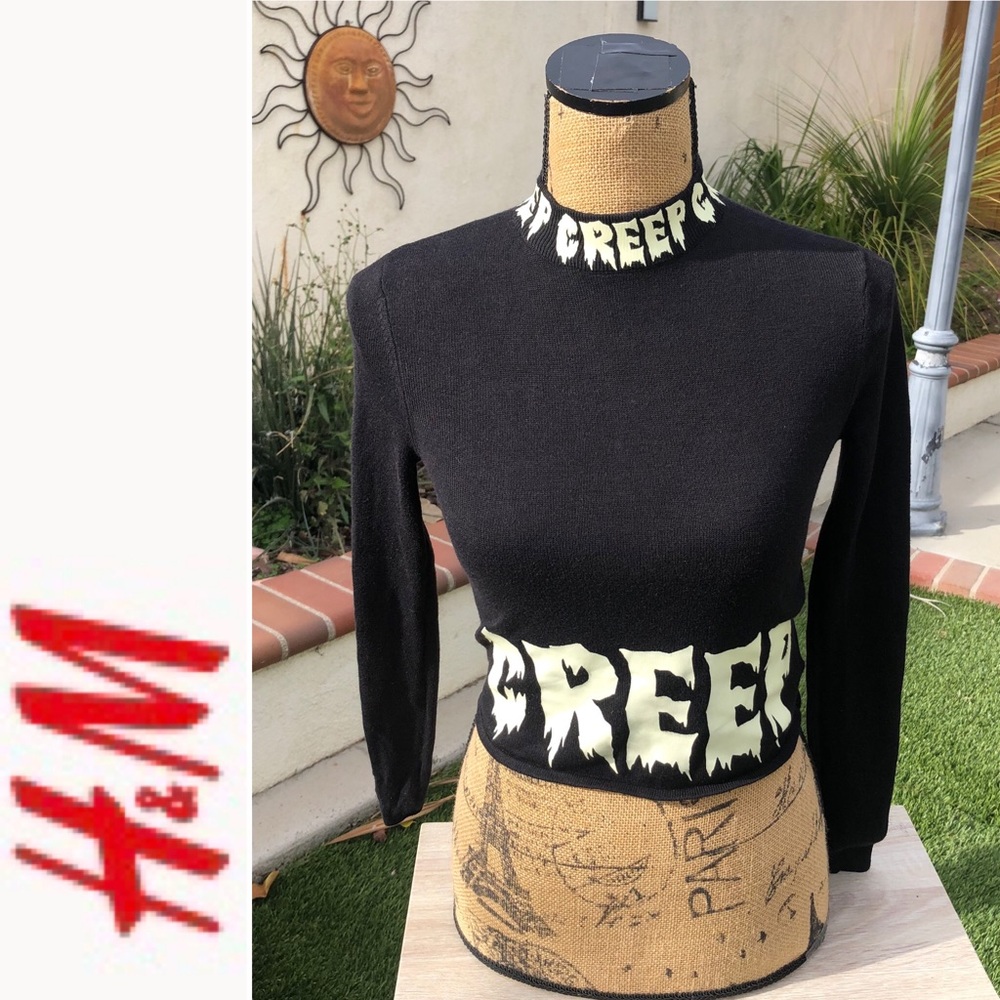 H&M Creep Zip Mock Turtleneck